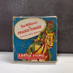 Film - Tex Williams in Prairie Pirates - 8mm Castle Films - 1950s - Vintage
